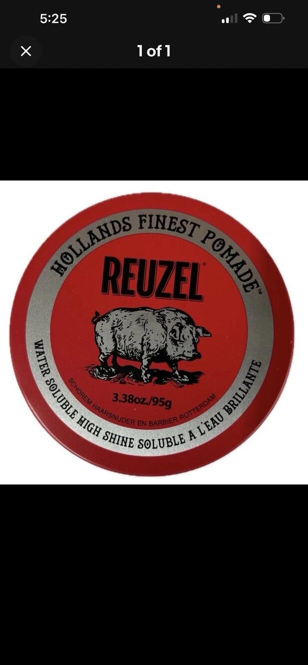 Reuzel Red Water Soluble High Sheen Pomade 3.38 oz Open box